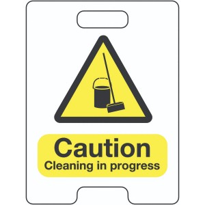 600x450mm Caution Cleaning in Progress Temporary Floor Stand